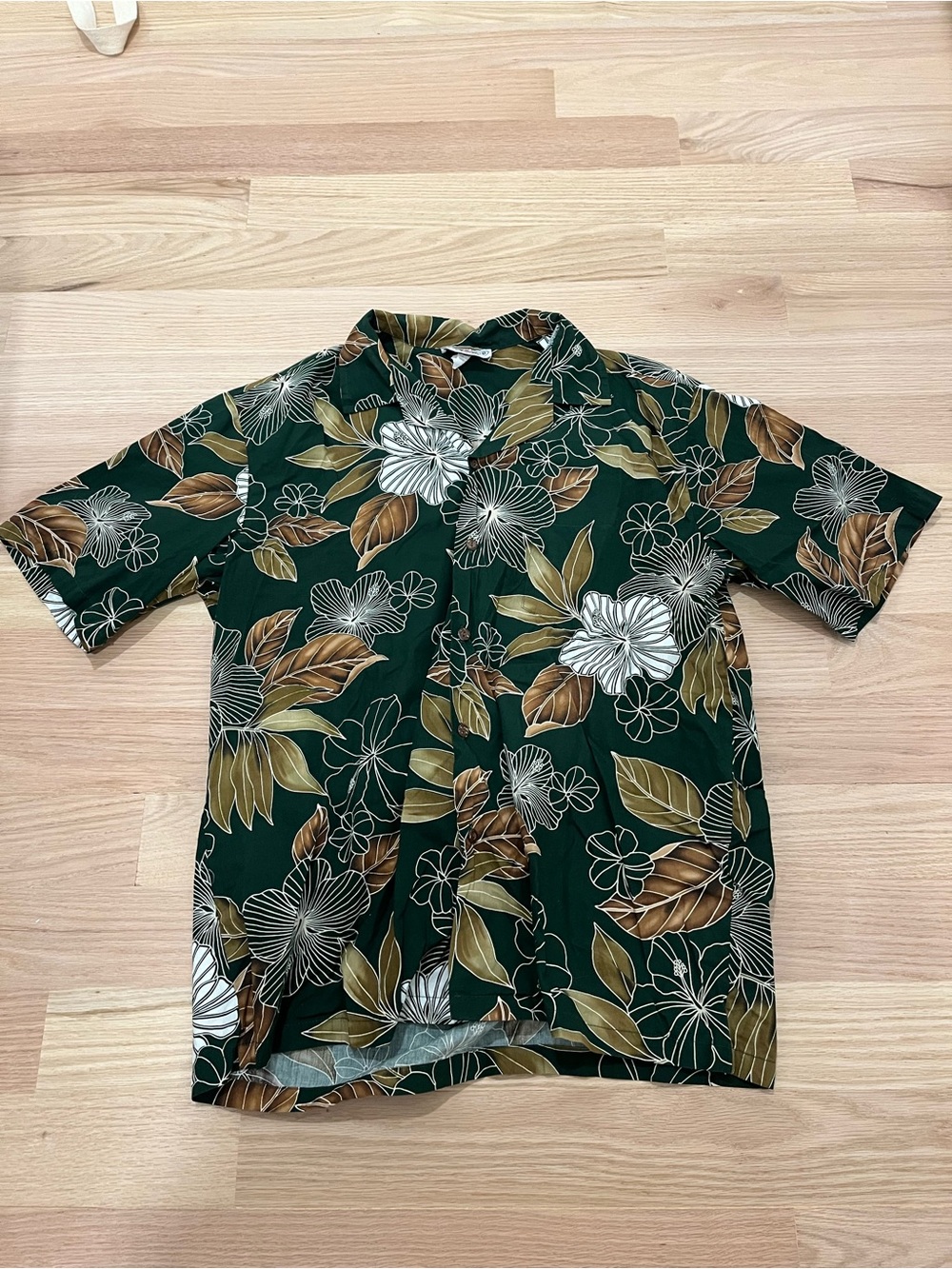 Men's Dark Green Floral Hawaiian Shirt